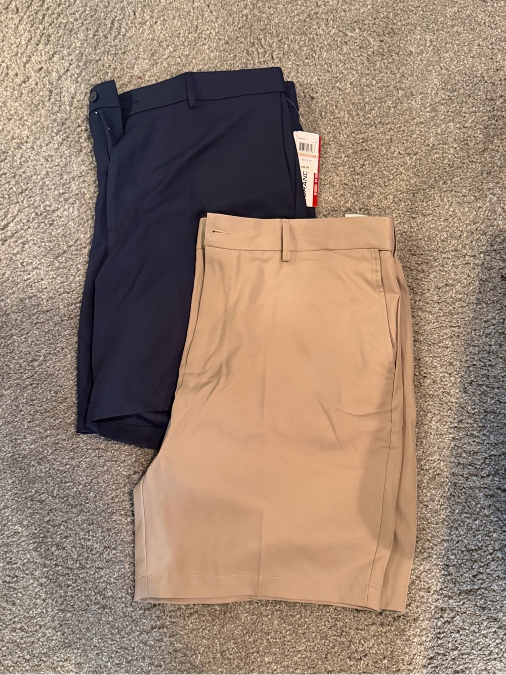Grand Slam Performance Chino Shorts in Navy and Khaki